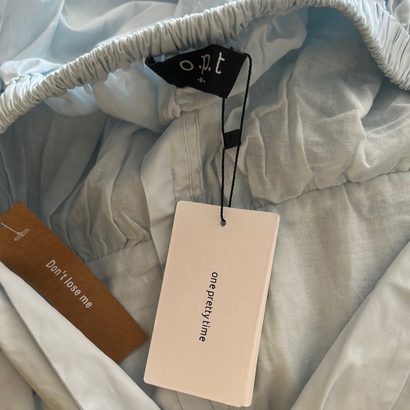 Blue V-Neck Backless Sundress for Cocktail - Picture 10 of 11